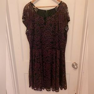 Purple lace dress
